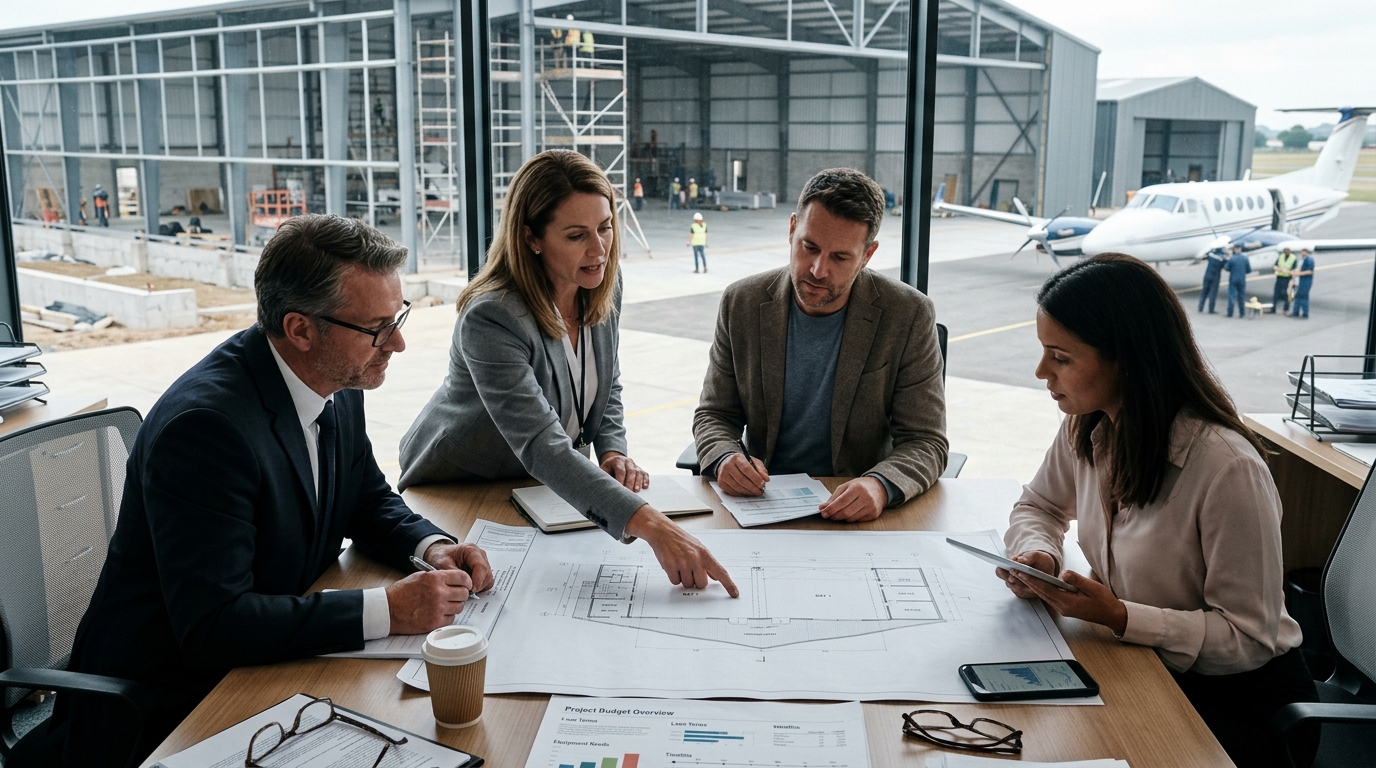 Illustration: Hangar Construction Business Loans: A 2026 Financing Guide for Aviation Operators
